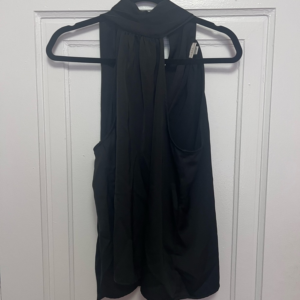 Black Sleeveless Halter Blouse